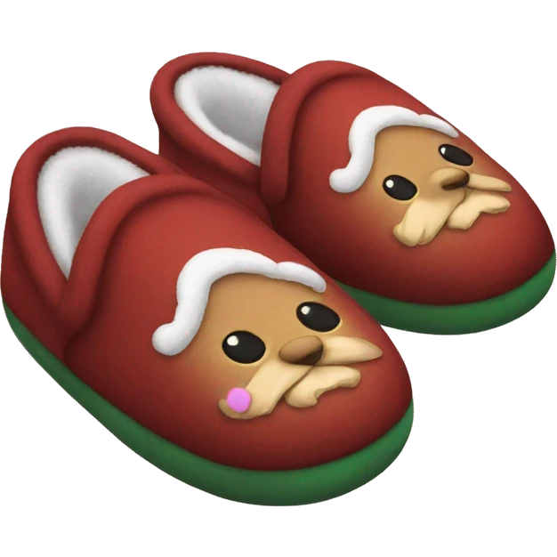 Cozy Christmas slippers emoji