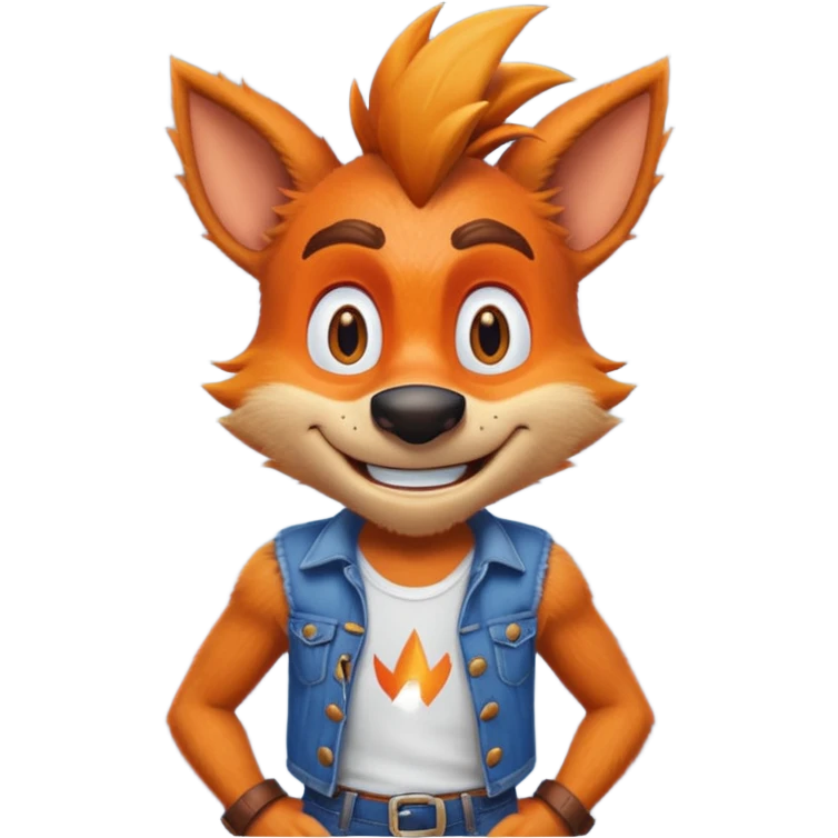 friendly crash bandicoot emoji