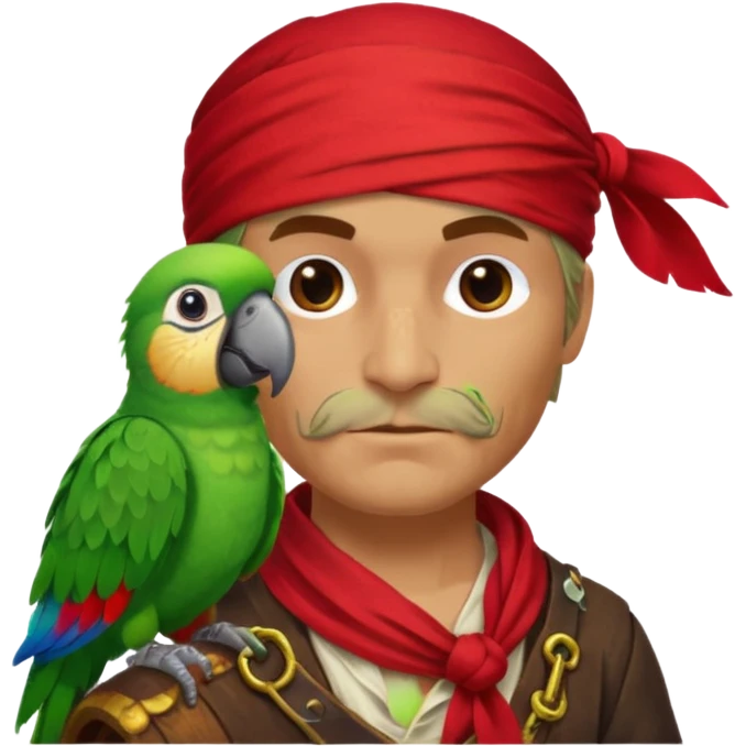 pirate and parrot emoji
