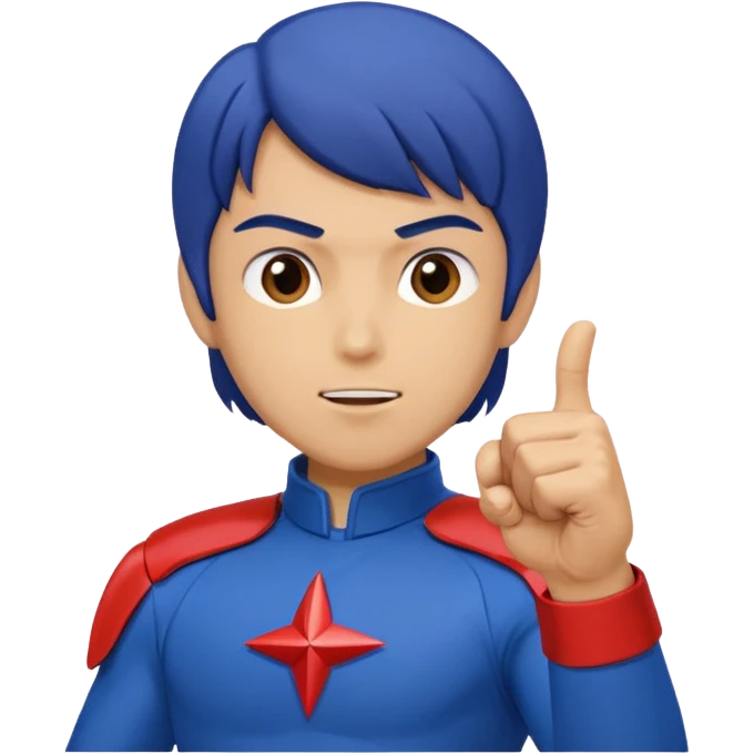 Mark from "Battle of the Planets" doing fist pump. emoji
