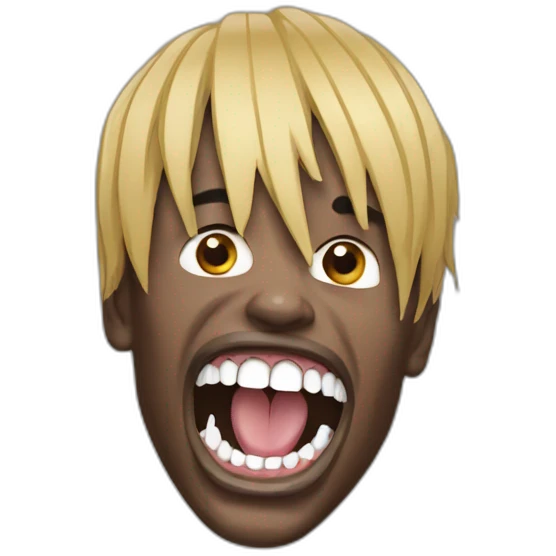 travis scott screaming with teeth grillz emoji