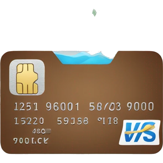 credit card with island on it emoji