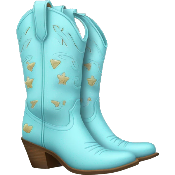 Light blue cowgirl boots emoji