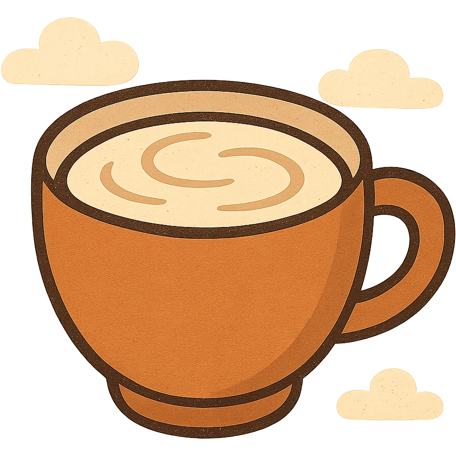 classic mocha, inviting and cozy emoji