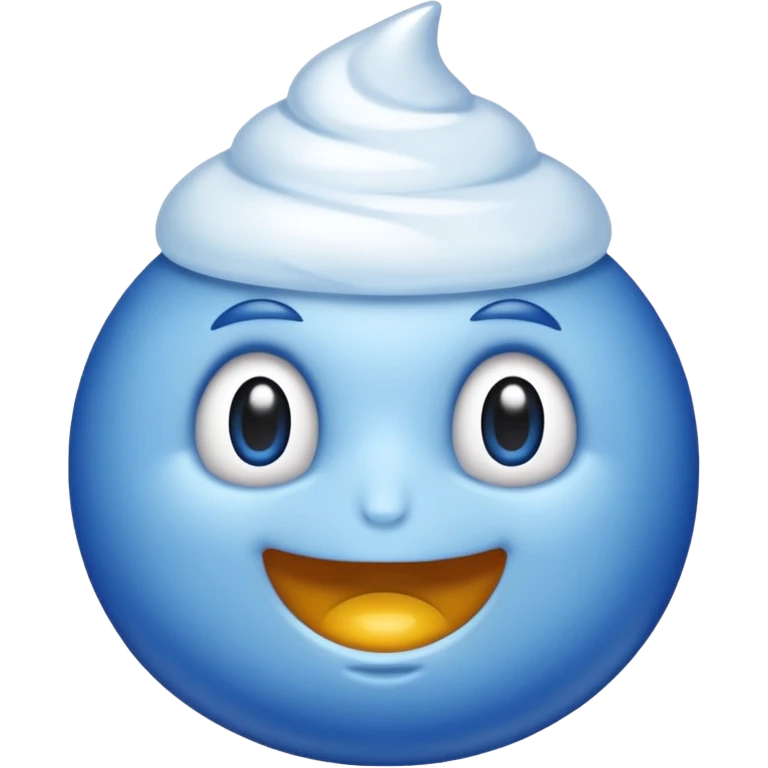Weißes  Hakerl in gezacktem blauen  Kreis  emoji