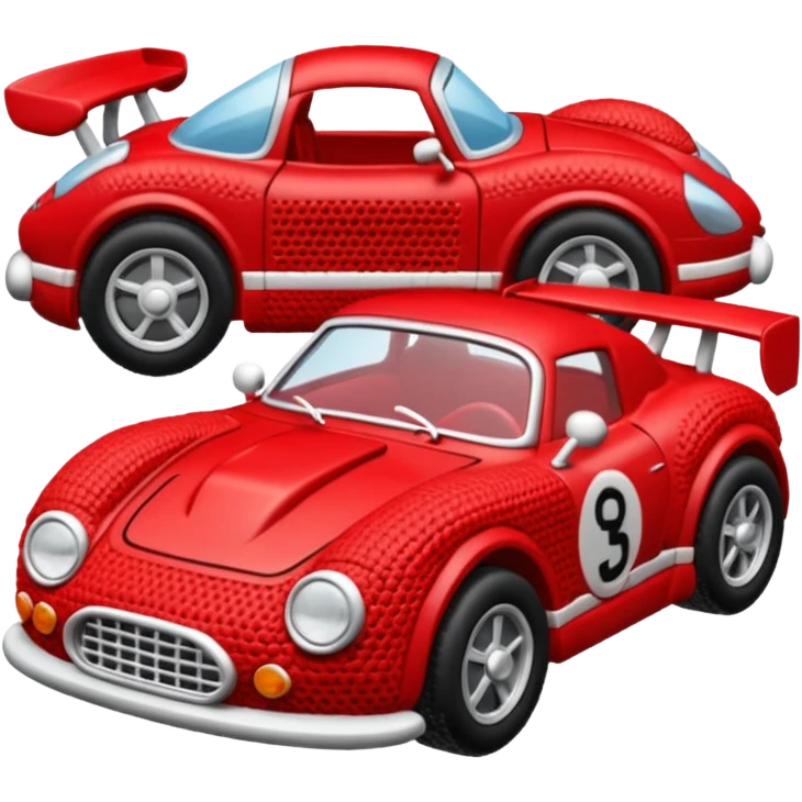 crochet red sportscar emoji