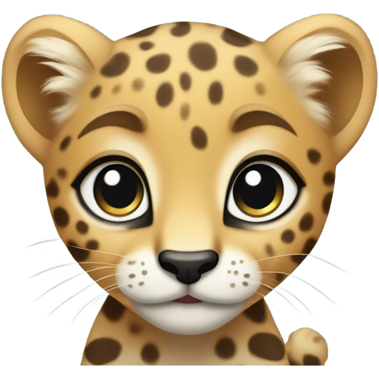 Adorable baby cheetah  emoji