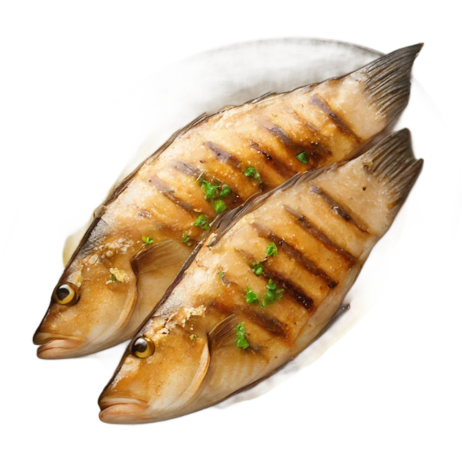 grilled fish fillets with brown butter sauce emoji