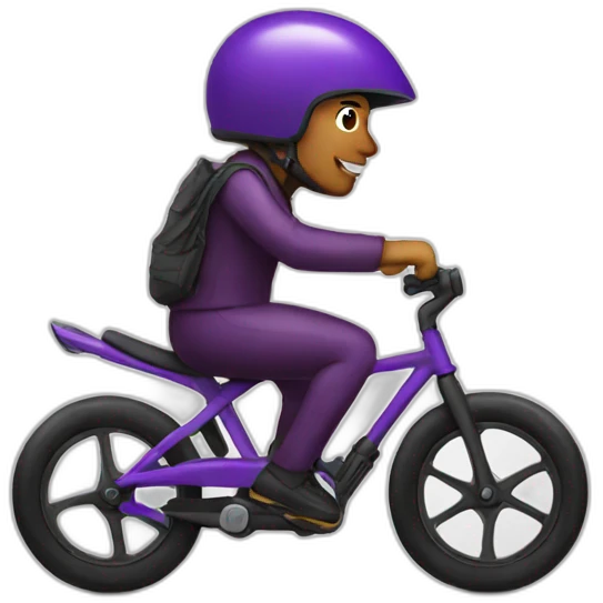 eggplant bike rider emoji