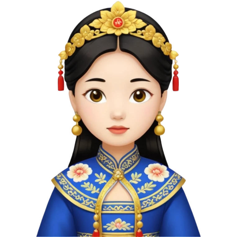chinese girl in traditional costume emoji