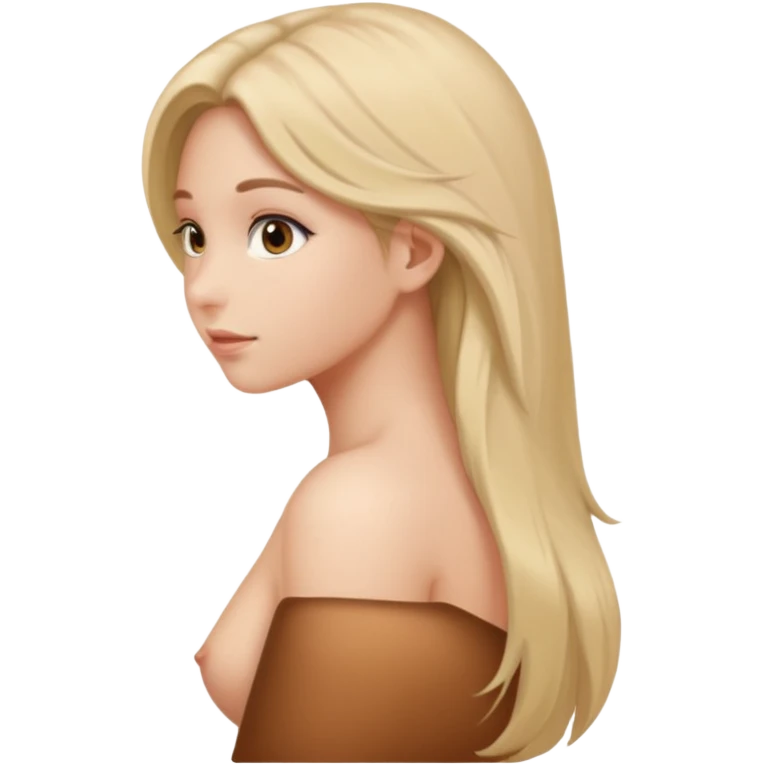 A naked girls behind  emoji