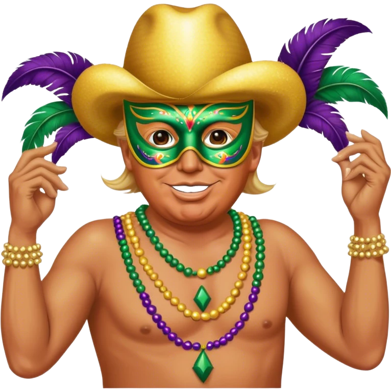 Donald trump dancing at Mardi gras emoji