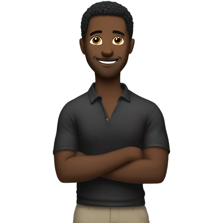 Black man loving emoji
