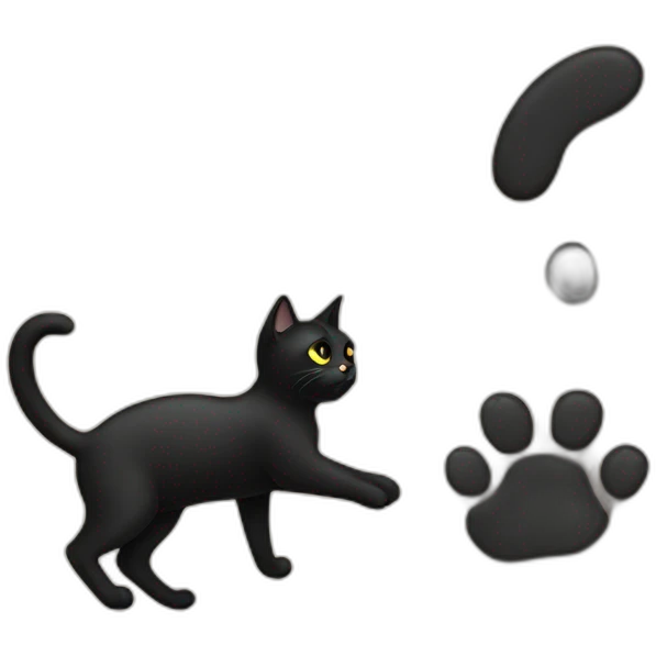  black cat tracks emoji