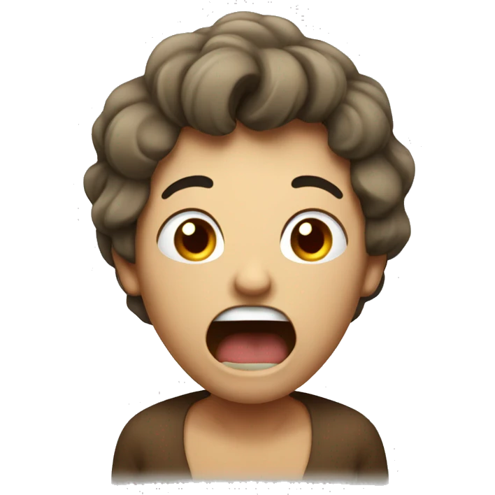 Human with yawn emoji