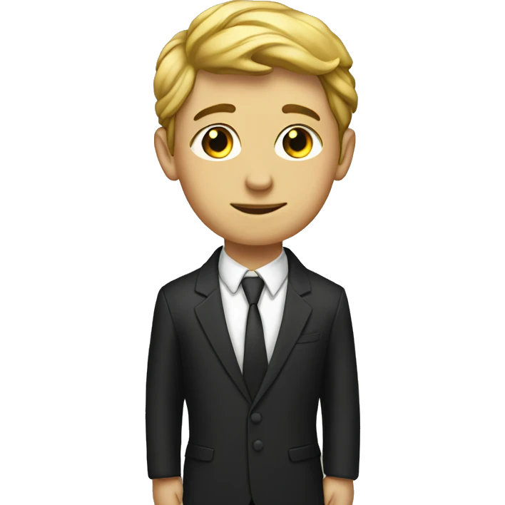 formal portrait of young man emoji