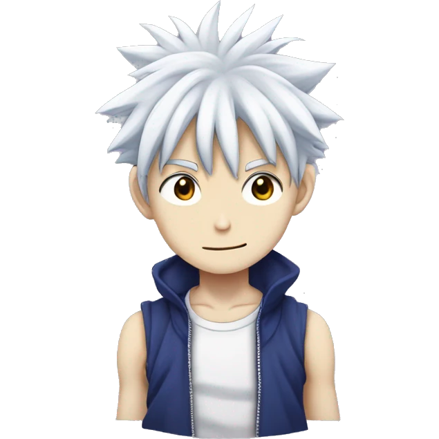Killua anime character from anime “HunterXHunter” emoji