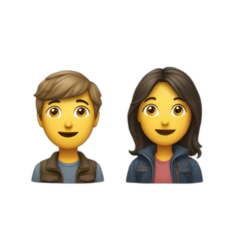 Une personne avec une autre personne qui sont meilleur ami emoji