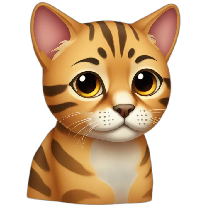 sad bengal cat emoji
