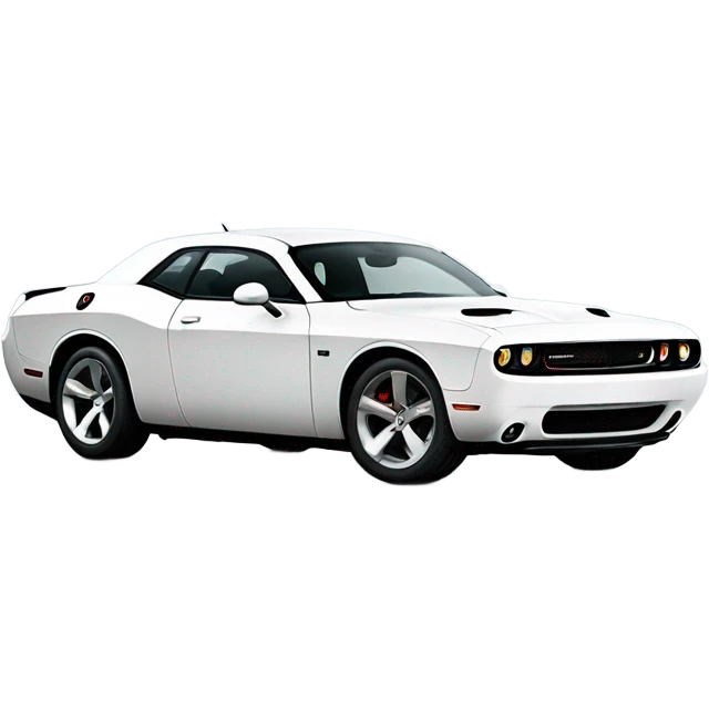 White dodge challenger car emoji