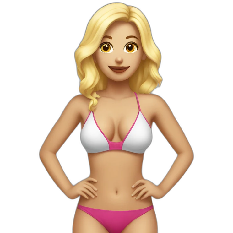 sexy blonde in swimsuit emoji