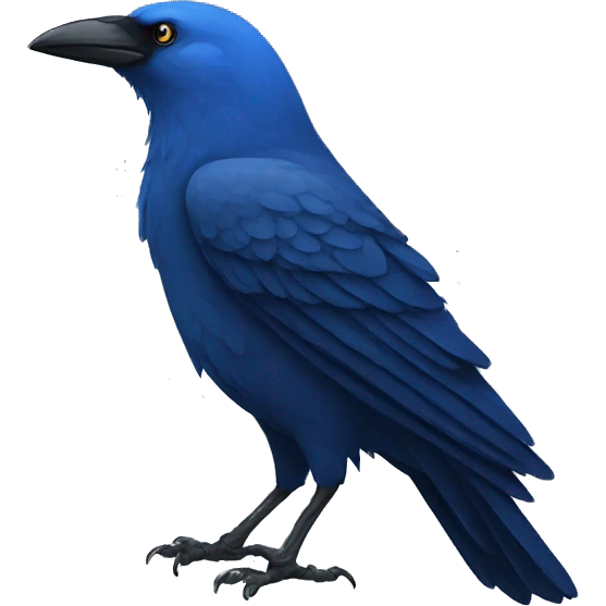 Blue crow emoji