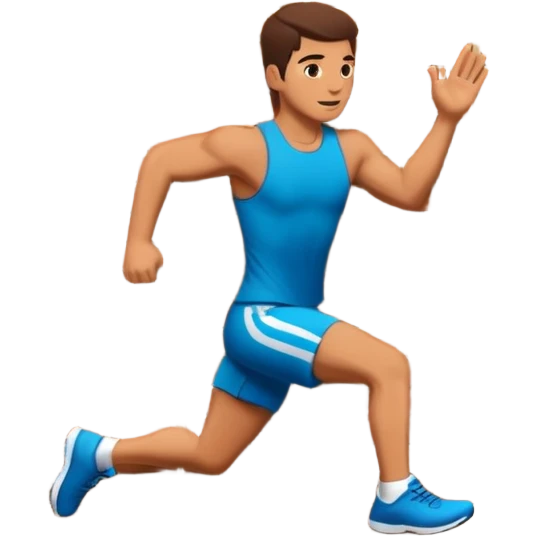 Someone hopping a wall emoji