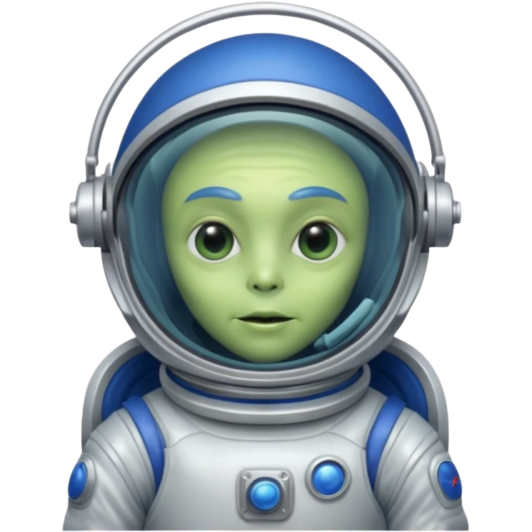 green alien silver Astronaut emoji