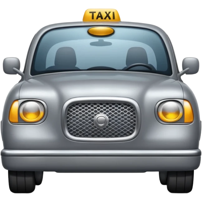 grey taxi emoji