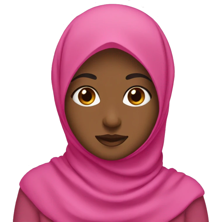Brown hijabi with pink hijab emoji