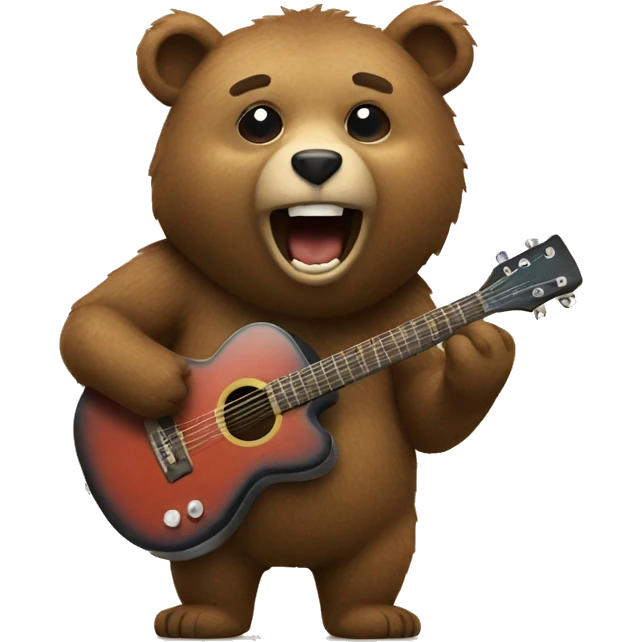 bear play guitar  emoji
