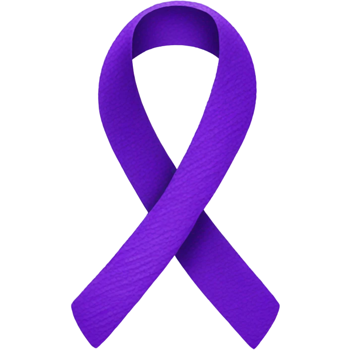 purple awareness ribbon emoji