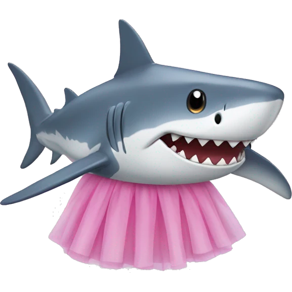 Shark with a tutu emoji