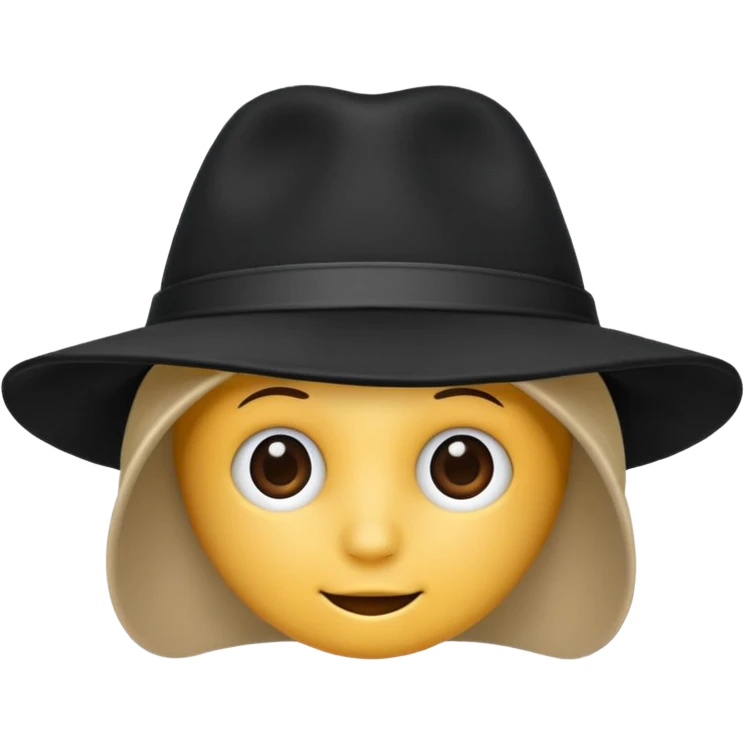 black hat emoji