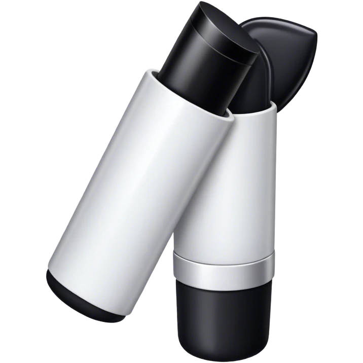 Black lipstick tube emoji