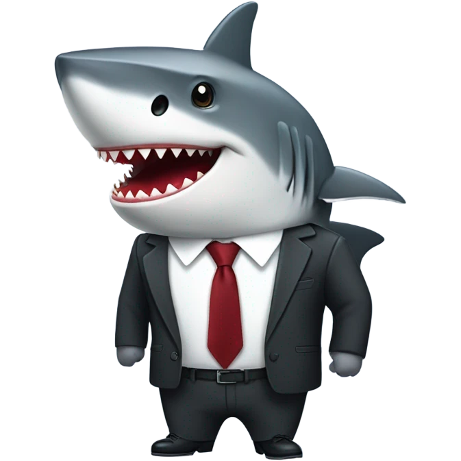 shark in office costume emoji