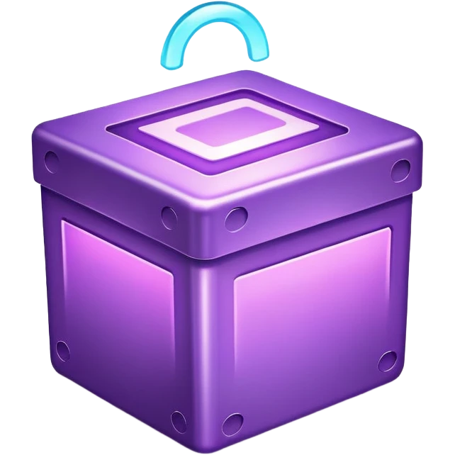 purple glowing box emoji