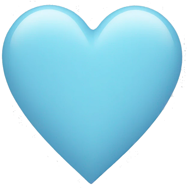 pastel blue heart emoji