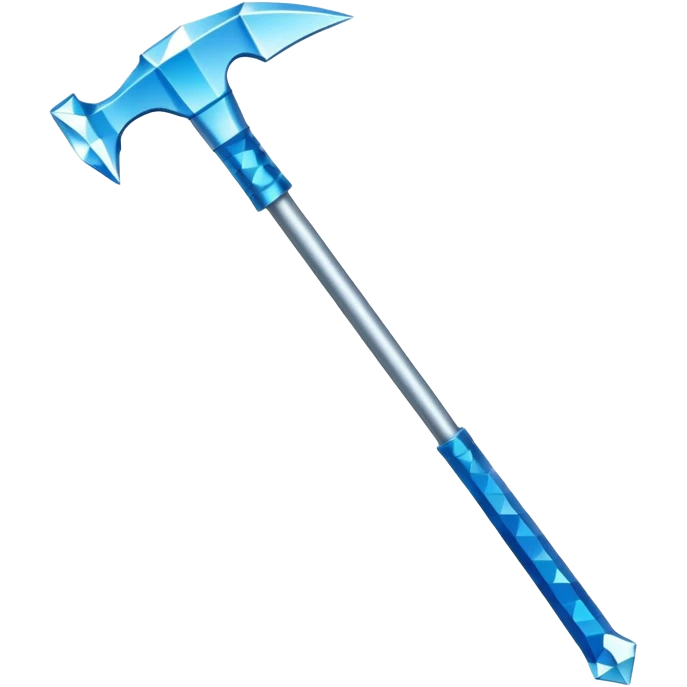 detailed diamond hoe from Minecraft emoji
