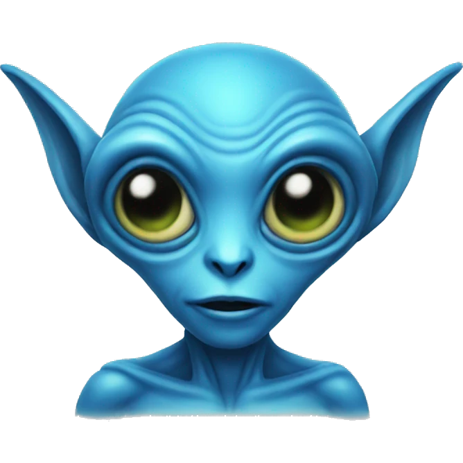 Blue alien emoji