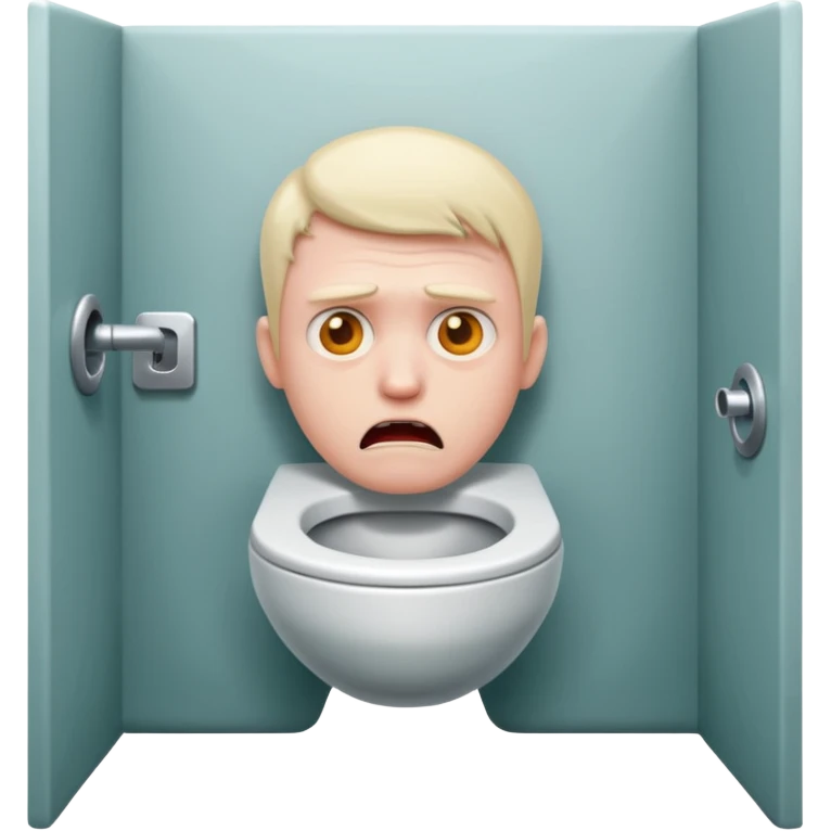 Evil toilet with man inside emoji