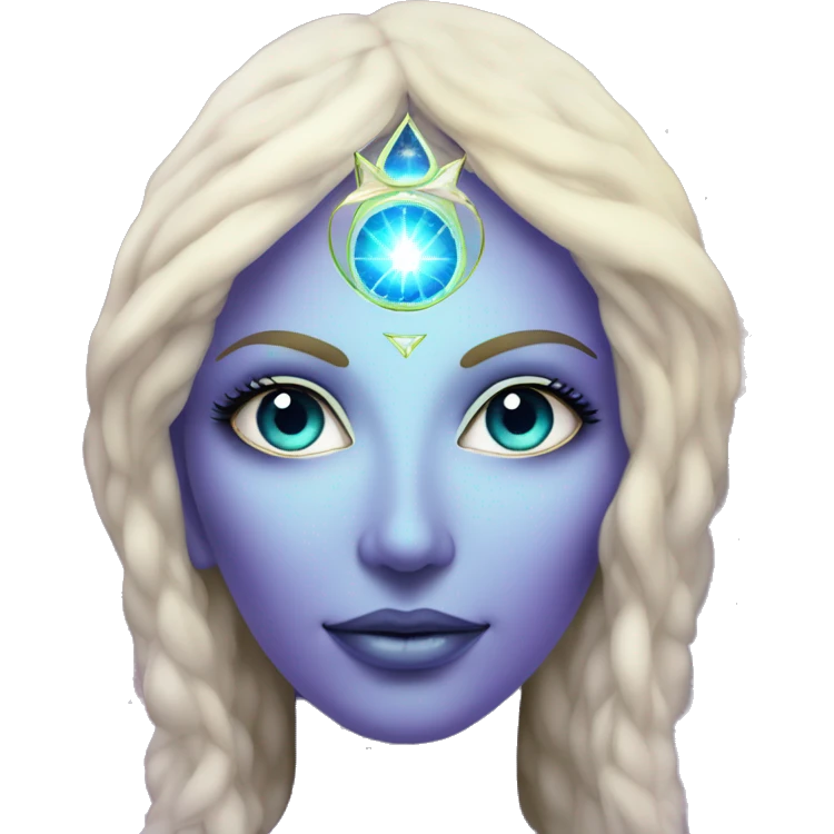 Pleiadian radiant glowing diva woman female third eye emoji