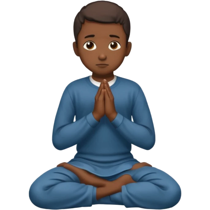 black boy emoji kneeling praying emoji