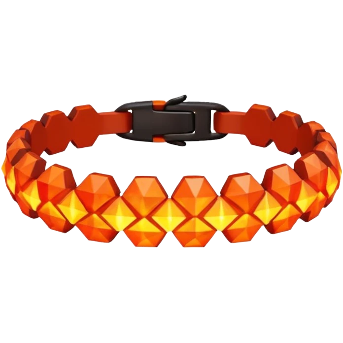 low poly fire bracelet  emoji