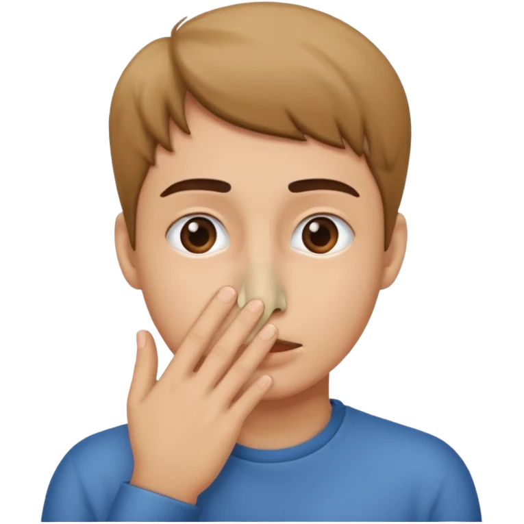 Covering nose emoji
