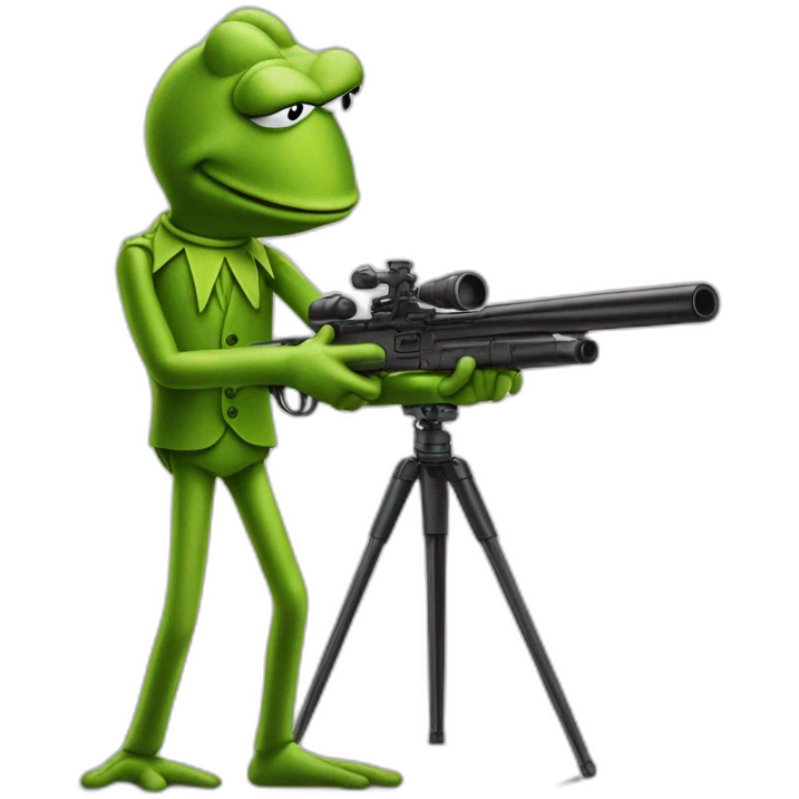 kermit the frog shooting jhonny hallyday emoji