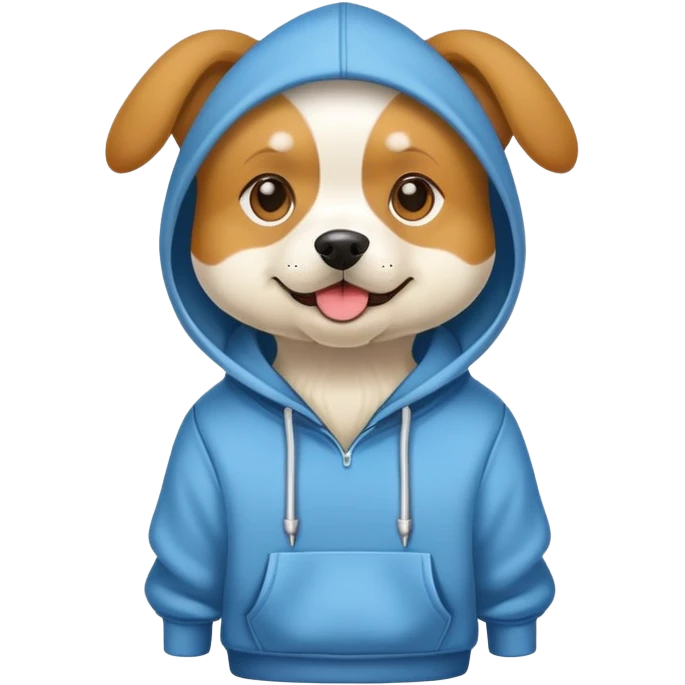 dog wearing a hoodie emoji