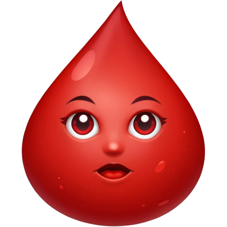 glitter red blood emoji
