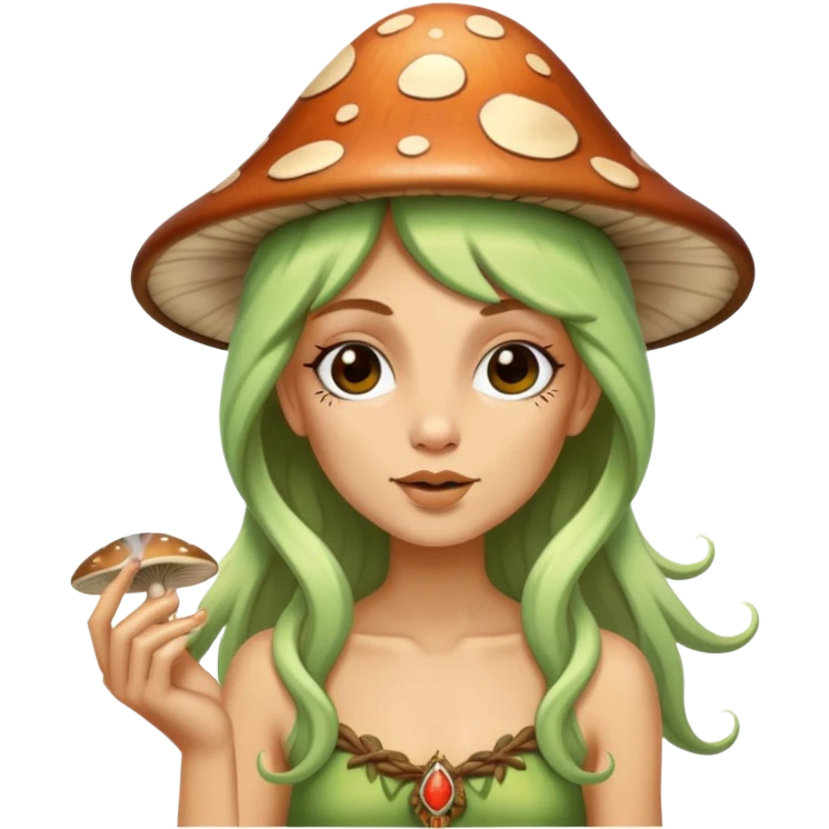 mushroom, hippie, fairy, smoking emoji
