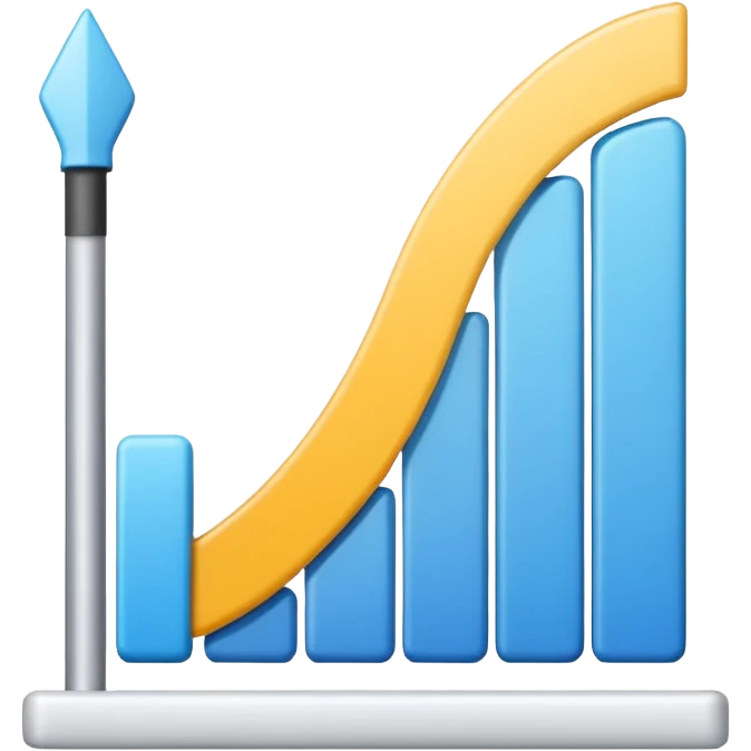 gráfico de ventas color blanco emoji